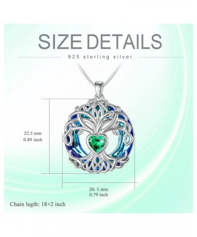 Christmas Gifts for Women Tree of Life Necklaces for Women 925 Sterling Silver Tree of Life Pendant with Birthstone Birthday ...