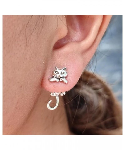 Silver Frog Earrings for Women Vintage Frogs Shaped Stud Earrings Cute Animal Earrings for Teens Girls Frog Jewelry Gifts for...