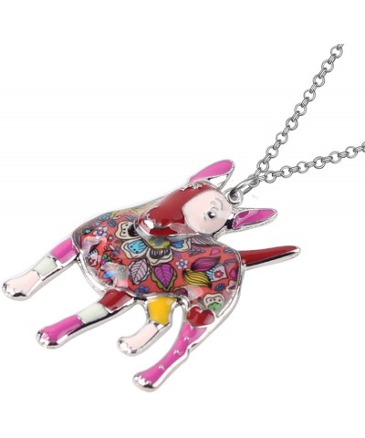 BOWSER" Love Heart Enamel Alloy Pets English Bull Terrier Dog Necklace Animal Women pendant Red $9.51 Necklaces