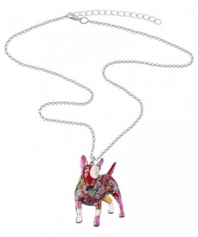 BOWSER" Love Heart Enamel Alloy Pets English Bull Terrier Dog Necklace Animal Women pendant Red $9.51 Necklaces