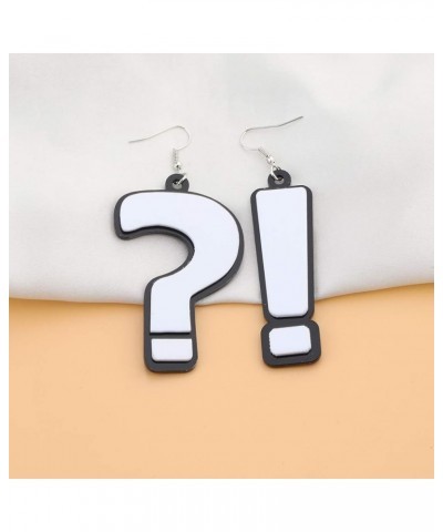 Punctuation Mark Earrings Exclamation and Question Mark Earrings Large Statement Punctuation Mark Earrings Asymmetric Punctua...