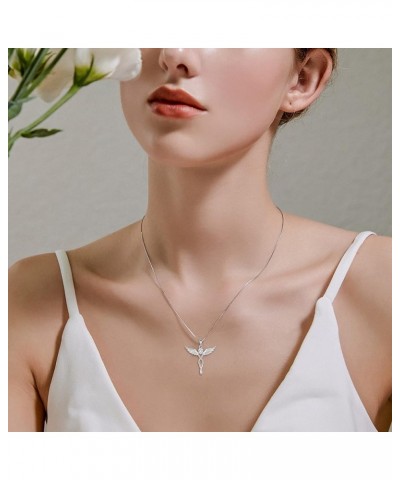 925 Sterling Silver Angel Necklace for Women, Goddess Pendant/Guardian Angel Pendant Infinity Angel $27.00 Necklaces