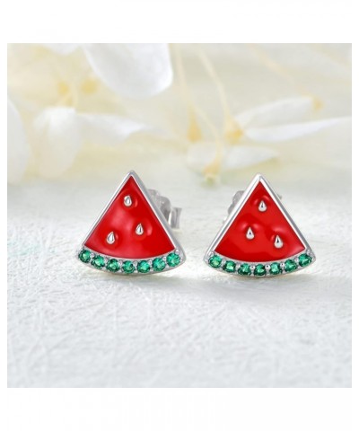 Cherry/Lemon//Watermelon/Pineapple/Strawberry/Mushroom/Cheese/Cupcake/Donut Earrings Sterling Silver Fruit Earrings Studs Hyp...