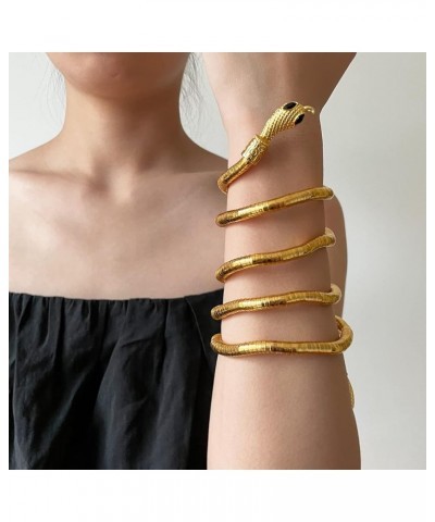 Bendable Snake Necklace for Women Flexible Adjustable Snake Bracelet Snake Choker Halloween Gifts Gold $8.11 Necklaces