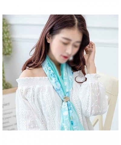 Elegant Modern Simple Design Women's Triple-ring Diamante Metallic Silk Scarves Clip Scarf Ring Chiffon Buckle (silver) $7.53...