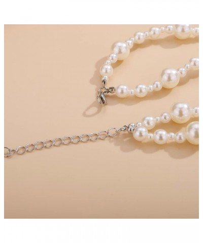 1920s Multilayer Faux Pearl Choker Necklace with Earrings Jewelry Set Style 1 $9.67 Necklaces