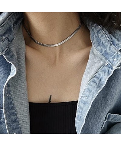 Stainless Steel 1mm-4mm Round Snake Chain Necklace for Women Girl Silver-4mm-22 Inches-1pack $7.83 Necklaces