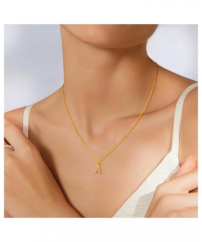 Gold Initial Necklace for Women Girls Mom, 14K Gold Plated Dainty Letter Necklace Tiny A-Z Pendant Necklace Monogram Personal...