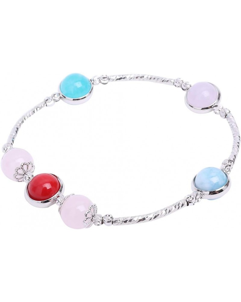 TKN Imports Multi-Gemstone Silver-Plated Stretch Bracelet $5.42 Bracelets