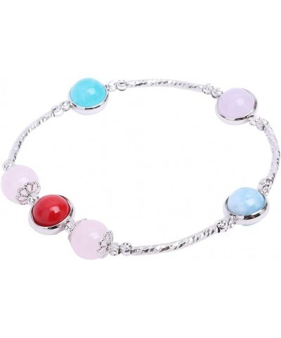 TKN Imports Multi-Gemstone Silver-Plated Stretch Bracelet $5.42 Bracelets