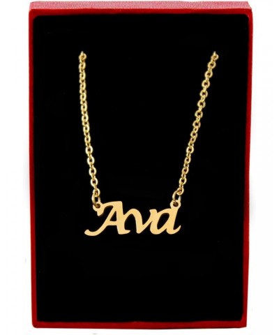 Ava Name Necklace 18ct Gold Plated Personalized Dainty Necklace - Jewelry Gift Women, Girlfriend, Mother, Sister, Friend, Gif...