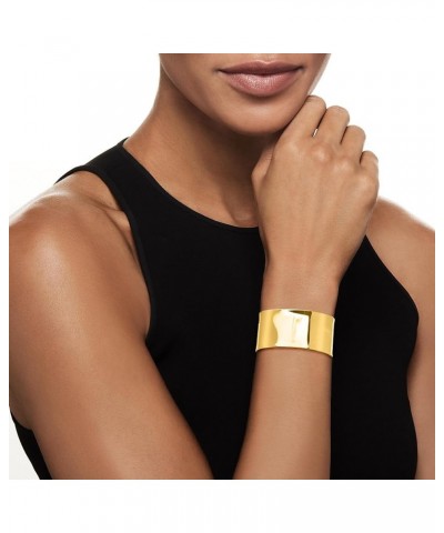 Italian 14kt Yellow Gold Wide Cuff Bracelet 8 Inches $841.93 Bracelets