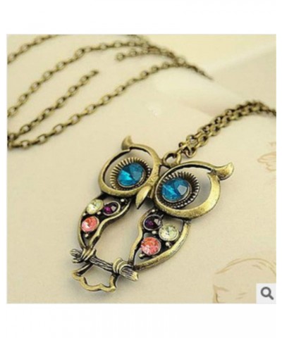 Owl Necklace for Women Vintage Owl Pendant Necklace Protection Crystal Necklace Owl Gold Silver Animal Bird Jewelry Gifts Ant...