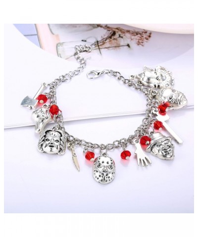 2 Pcs Charm bracelet for Women Horror bracelet Classic Scary Movie Jewelry Christmas Bracelet $11.20 Bracelets