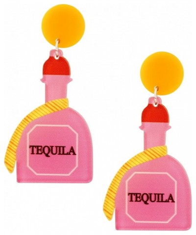 Resin Fiesta Mexican Dangle Earrings Trendy for Women 5 Pink Tequila $7.27 Earrings