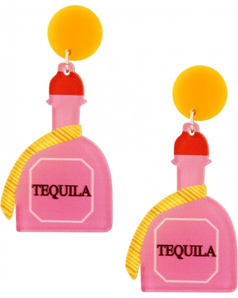 Resin Fiesta Mexican Dangle Earrings Trendy for Women 5 Pink Tequila $7.27 Earrings