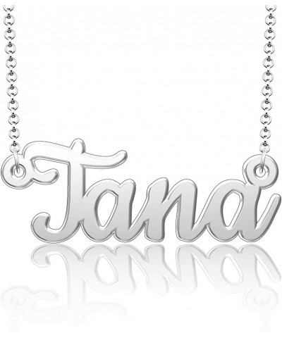 Custom Name Necklace Personalized 18K Gold Plated Nameplate Initial Necklaces Gift for Women Tana $15.90 Necklaces