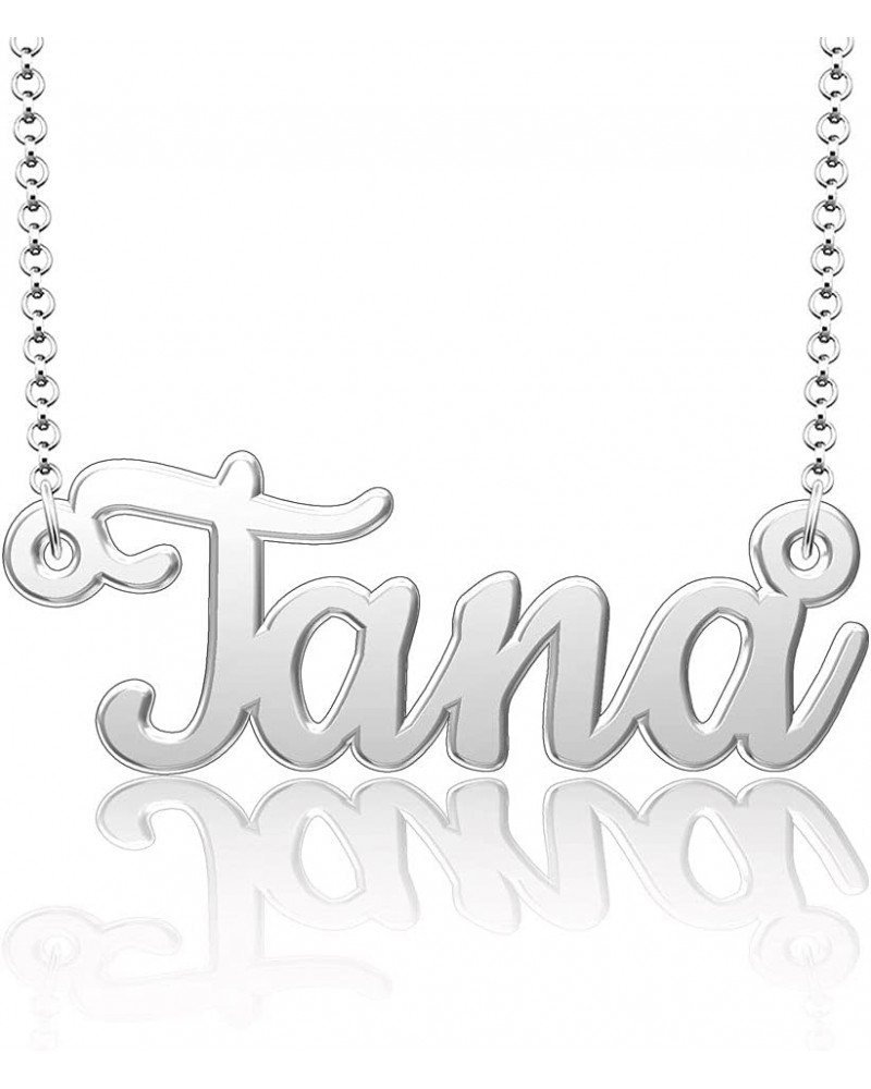 Custom Name Necklace Personalized 18K Gold Plated Nameplate Initial Necklaces Gift for Women Tana $15.90 Necklaces