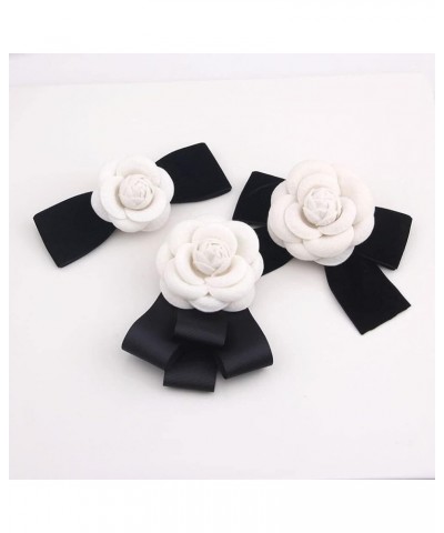 Women Elegant Flower Brooches,4 Pieces Camellia Flower Corsage Brooch Pins Camellia Flower Brooch Decoration For Simulated Cl...