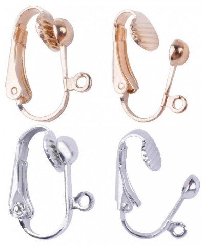 20pcs Clip-on Earring Converter with Easy Open Loop (Gold and Silver) Gold/Silver $7.48 Earrings