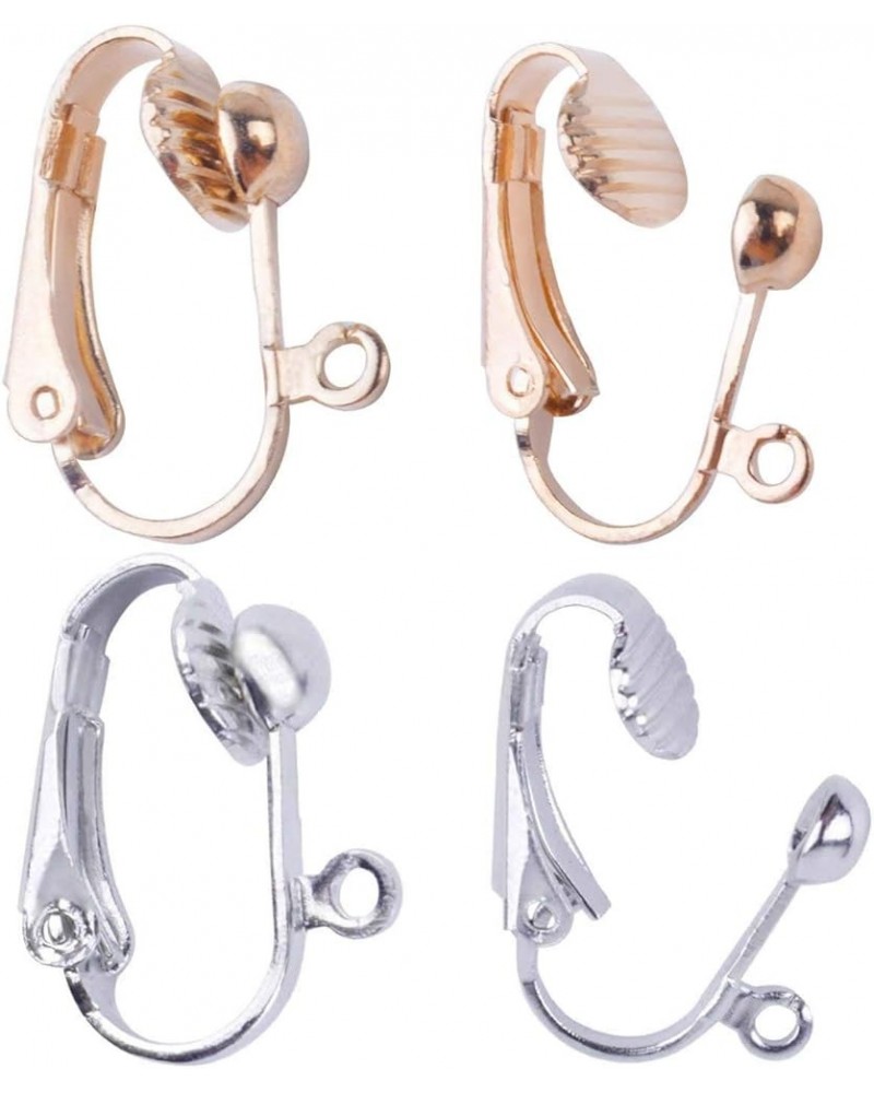 20pcs Clip-on Earring Converter with Easy Open Loop (Gold and Silver) Gold/Silver $7.48 Earrings