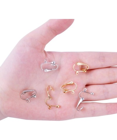 20pcs Clip-on Earring Converter with Easy Open Loop (Gold and Silver) Gold/Silver $7.48 Earrings