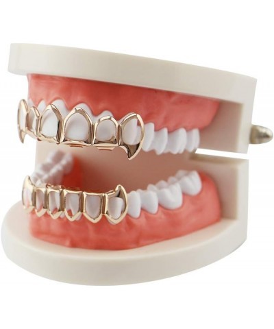 Open Face Grills 6 Teeth Grillz Top and Bottom Set Hip Hop for Your Teeth Silver $7.50 Body Jewelry