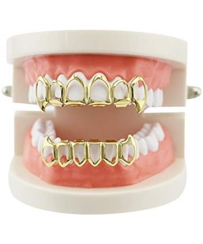 Open Face Grills 6 Teeth Grillz Top and Bottom Set Hip Hop for Your Teeth Silver $7.50 Body Jewelry