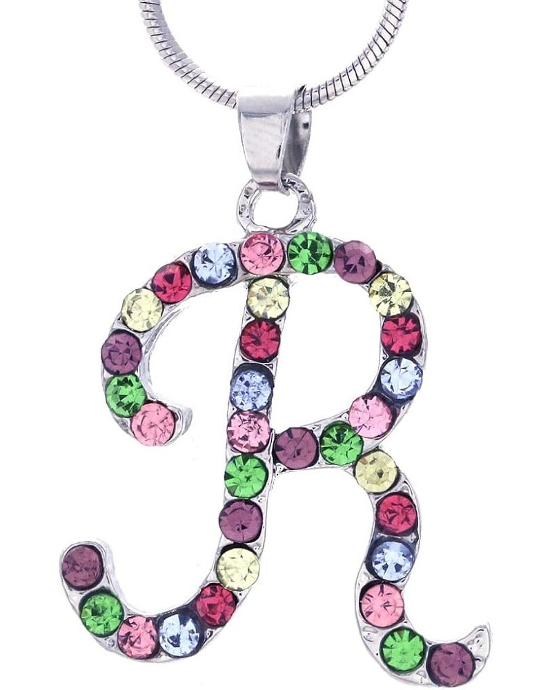 Initial Letter R Pendant Necklace Charm Ladies Women Fashion Jewelry Multi $9.27 Necklaces