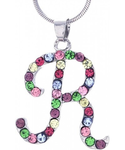 Initial Letter R Pendant Necklace Charm Ladies Women Fashion Jewelry Multi $9.27 Necklaces