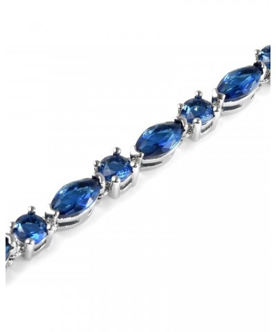 Shop LC Blue Cubic Zirconia Tennis Bracelets for Women Cubic Zirconia Bracelets for Women CZ Fashion Jewelry Birthday Gifts f...