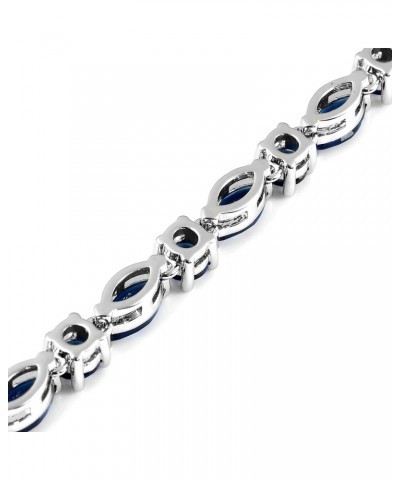 Shop LC Blue Cubic Zirconia Tennis Bracelets for Women Cubic Zirconia Bracelets for Women CZ Fashion Jewelry Birthday Gifts f...