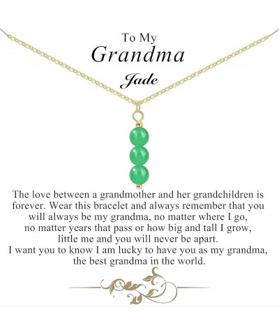 Jade Necklaces for Women Her Bestie Granddaughter Daughter Mom Best Friend Teacher Green Crystal Necklace for Birthday Christ...