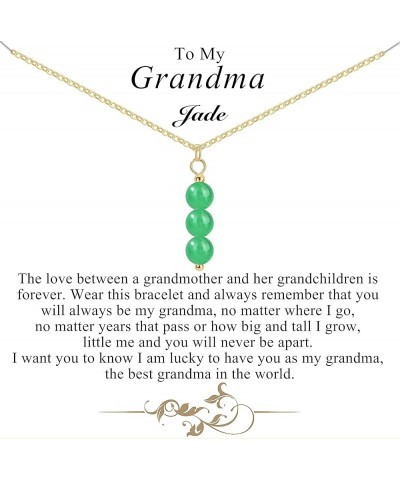 Jade Necklaces for Women Her Bestie Granddaughter Daughter Mom Best Friend Teacher Green Crystal Necklace for Birthday Christ...