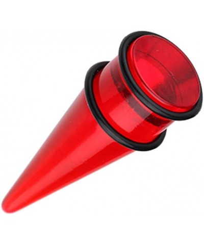 Basic Shorty UV Acrylic Ear Stretching Taper 14 GA (1.6mm), Red $9.68 Body Jewelry