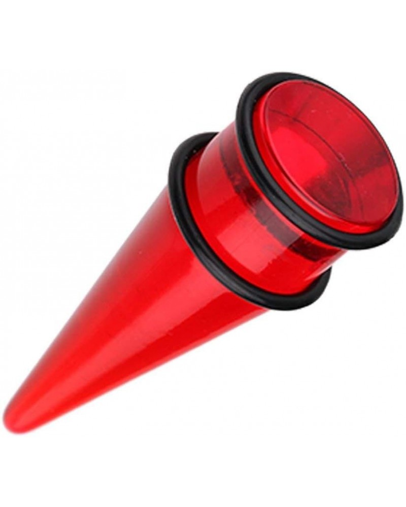 Basic Shorty UV Acrylic Ear Stretching Taper 14 GA (1.6mm), Red $9.68 Body Jewelry