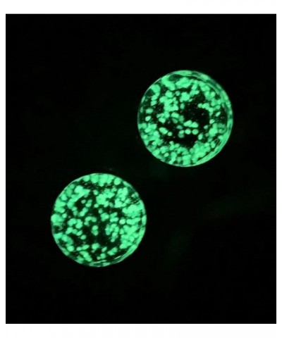 PAIR of Glow in the Dark Sparkles Pyrex Glass Double Flare Plugs - Body Jewelry 10mm (00g) $13.45 Body Jewelry