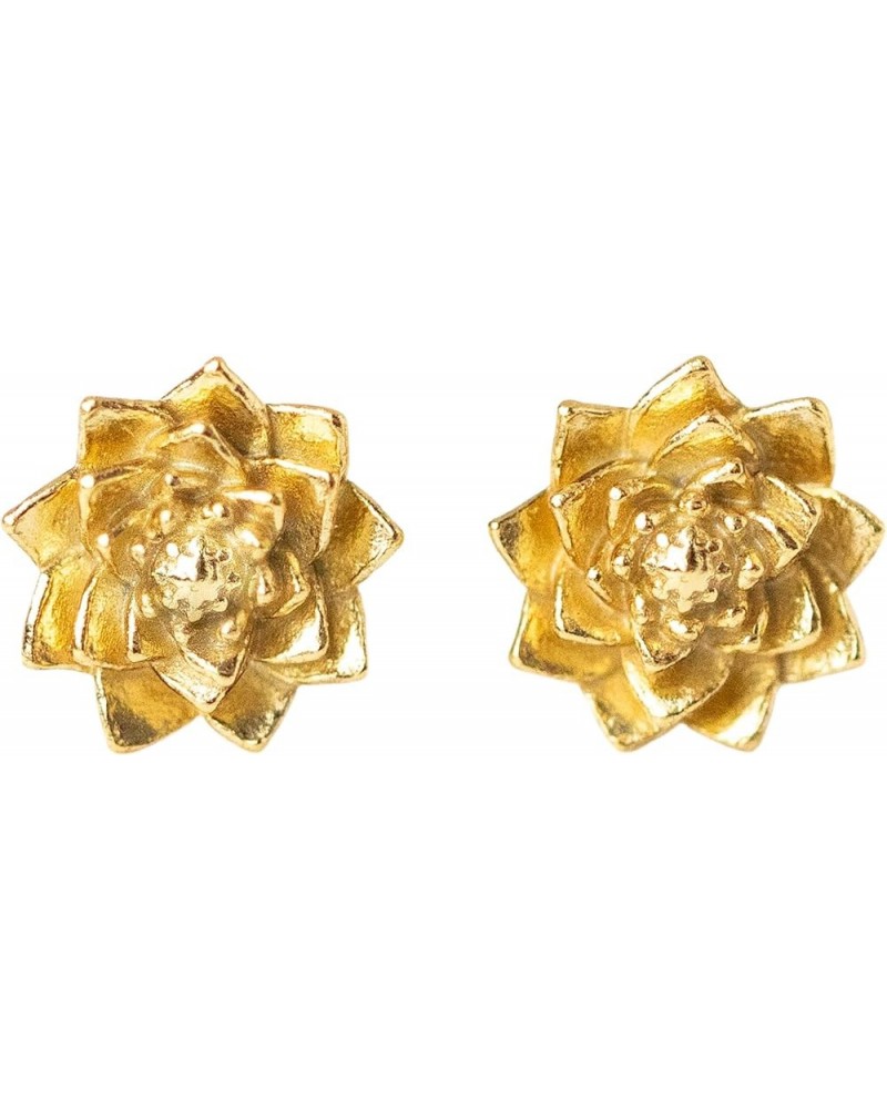 Birth Flower Earrings - 14K Yellow Gold Vermeil Plated - Sterling Silver Base - Birthday Month Gift Mother July $19.27 Earrings