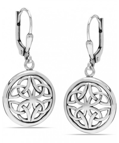 925 Sterling Silver Leverback Earrings Lightweight Teardrop Lever-Back Drop Dangle Earring for Women Antique Celtic Knot $15....