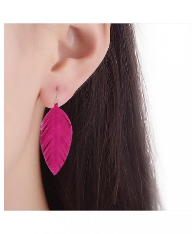 Babies Pink Heart Earrings Hot Pink Earrings For Woman Lover Rectangle Dangle Earrings Tassel Earrings For Young Woman Lightw...