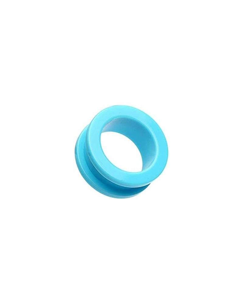 Neon Colored Acrylic Screw-Fit Ear Gauge Tunnel Plug 5/8" (16mm), Light Blue $9.53 Body Jewelry