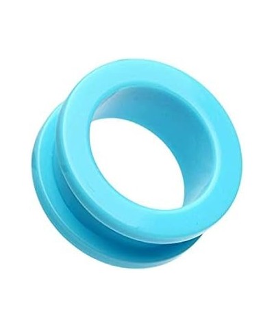 Neon Colored Acrylic Screw-Fit Ear Gauge Tunnel Plug 5/8" (16mm), Light Blue $9.53 Body Jewelry