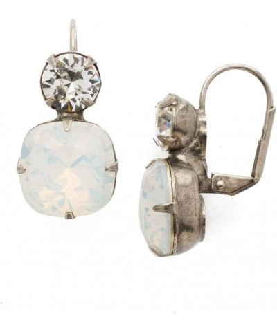 Essentials On the Edge Dangle Earrings Antique Silver-Tone White Opal $33.88 Earrings