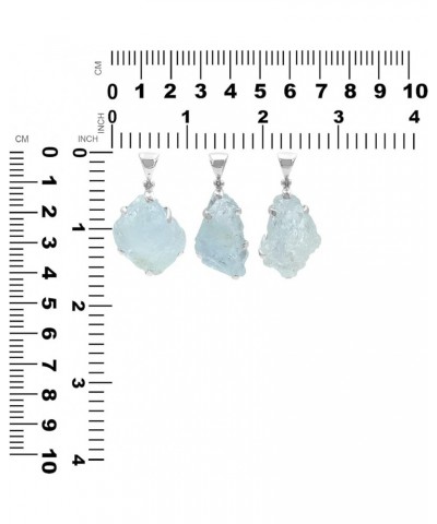 Rough Gemstone Sterling Silver Pendant - Large Aquamarine $41.82 Pendants