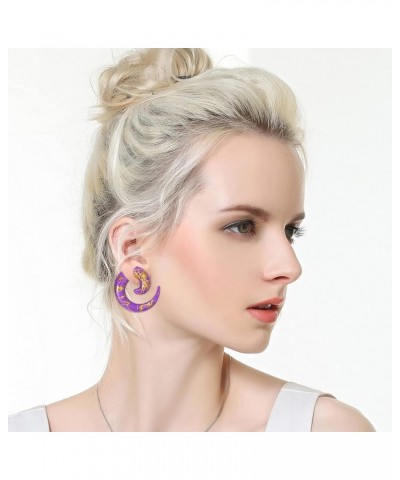 12pcs Big Gauges Spiral Ear Stretching Kit 00G-20mm Large Acrylic Spiral Set Golden Lines, Purple $10.07 Body Jewelry