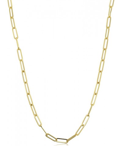 14k Yellow Gold 3.2 mm Polished Capsule Paperclip Chain Necklace (18, 20, 24, 30 or 36 inch) 20 Inches $156.95 Necklaces