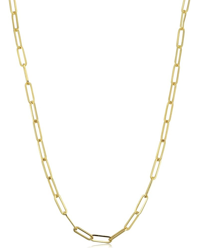 14k Yellow Gold 3.2 mm Polished Capsule Paperclip Chain Necklace (18, 20, 24, 30 or 36 inch) 20 Inches $156.95 Necklaces