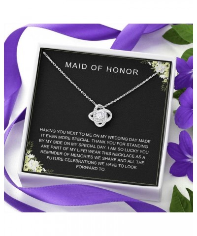 Necklace gifts for Maid of Honor Matron of Honor Bridesmaid Bridal shower Wedding gift from bride to Maid of Honor Bridesmaid...