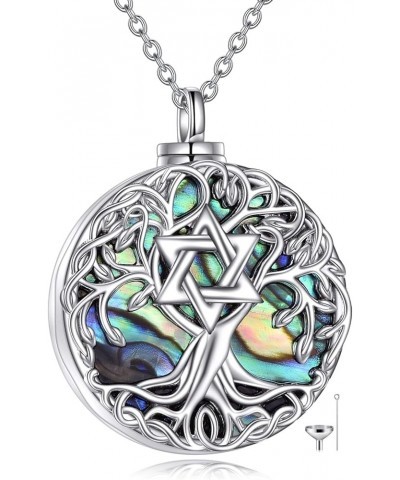 Tree of Life Necklace Sterling Silver Celtic Tree of Life Pendant Jewelry Gifts for Women Men Girls Star of David Urn $18.90 ...