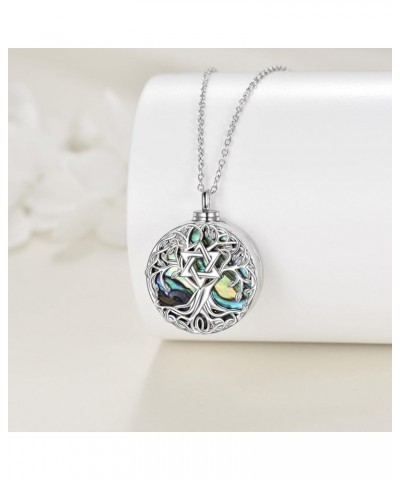 Tree of Life Necklace Sterling Silver Celtic Tree of Life Pendant Jewelry Gifts for Women Men Girls Star of David Urn $18.90 ...